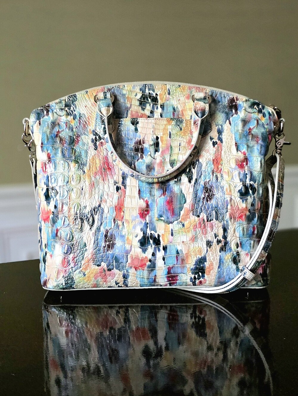Brahmin Large Duxbury Satchel In Superbloom Melbourne - Picture 2 of 7